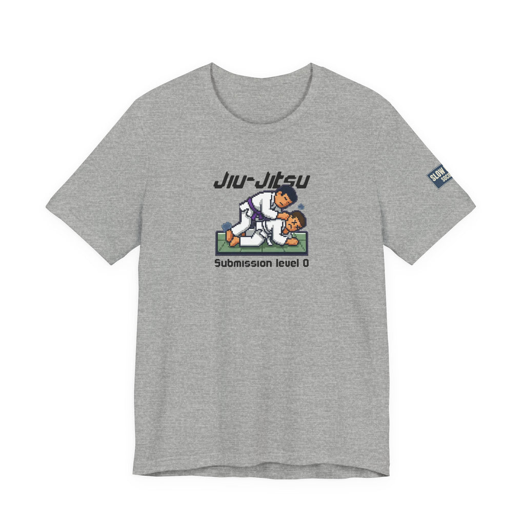 Jiu-Jitsu T-Shirt — "Submission Level 0" 8Bit Gaming Humor Tee
