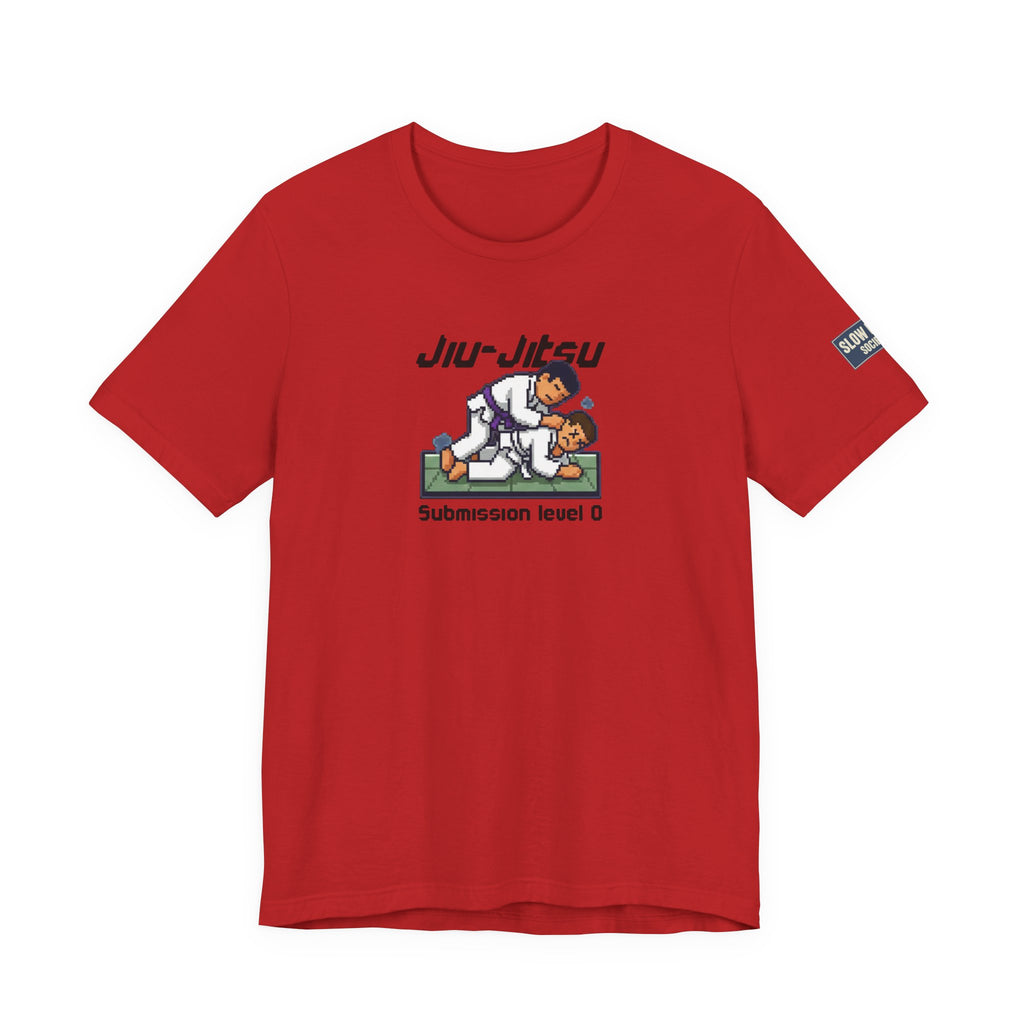 Jiu-Jitsu T-Shirt — "Submission Level 0" 8Bit Gaming Humor Tee