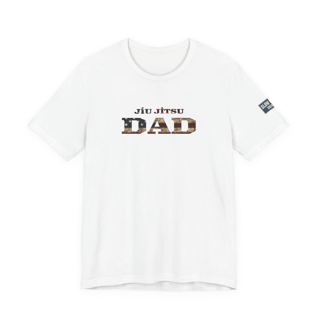 Jiu Jitsu Dad T-Shirt — American Flag Martial Arts Tee for Fathers