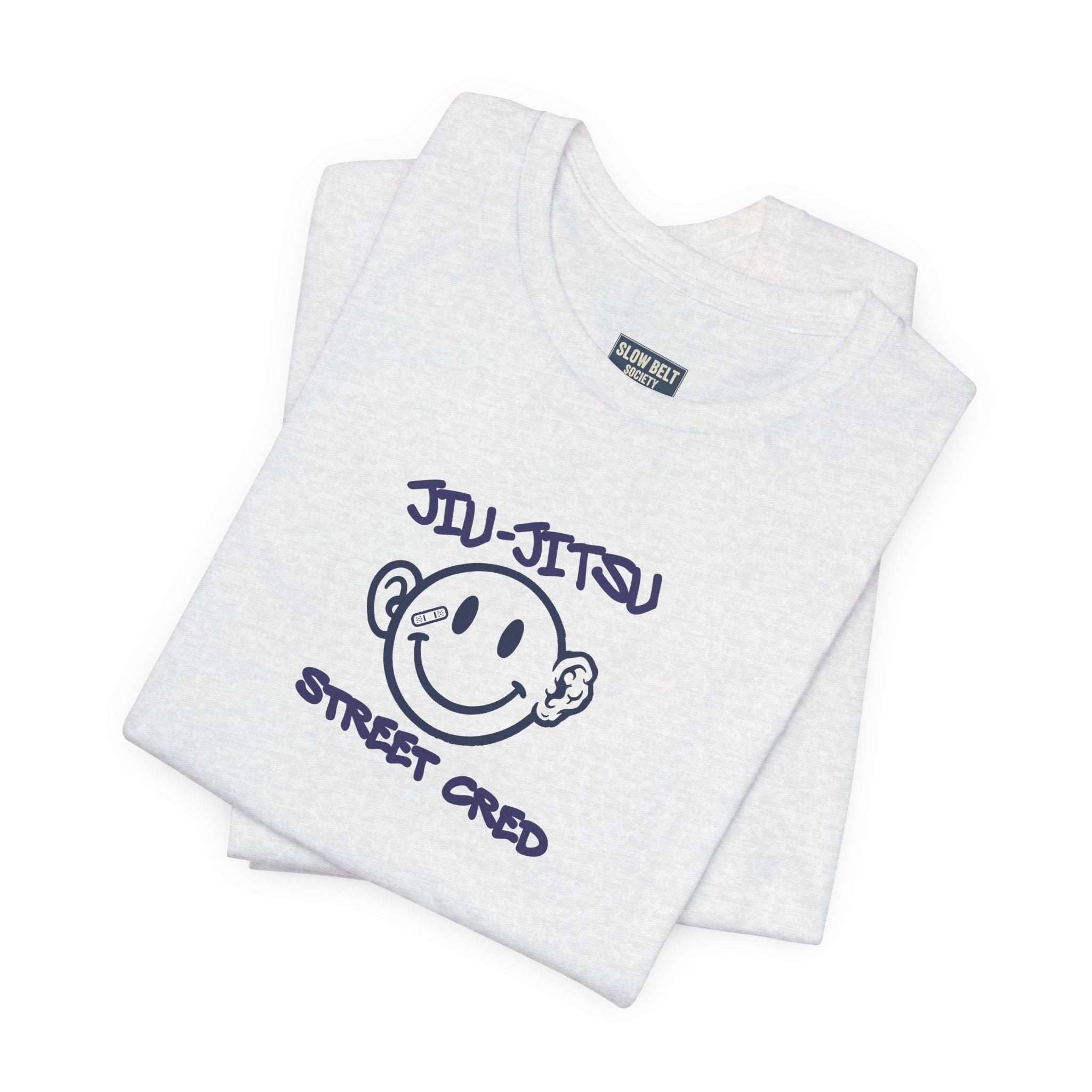 Jiu-Jitsu Street Cred Tee — Smiley Logo Martial Arts T-Shirt
