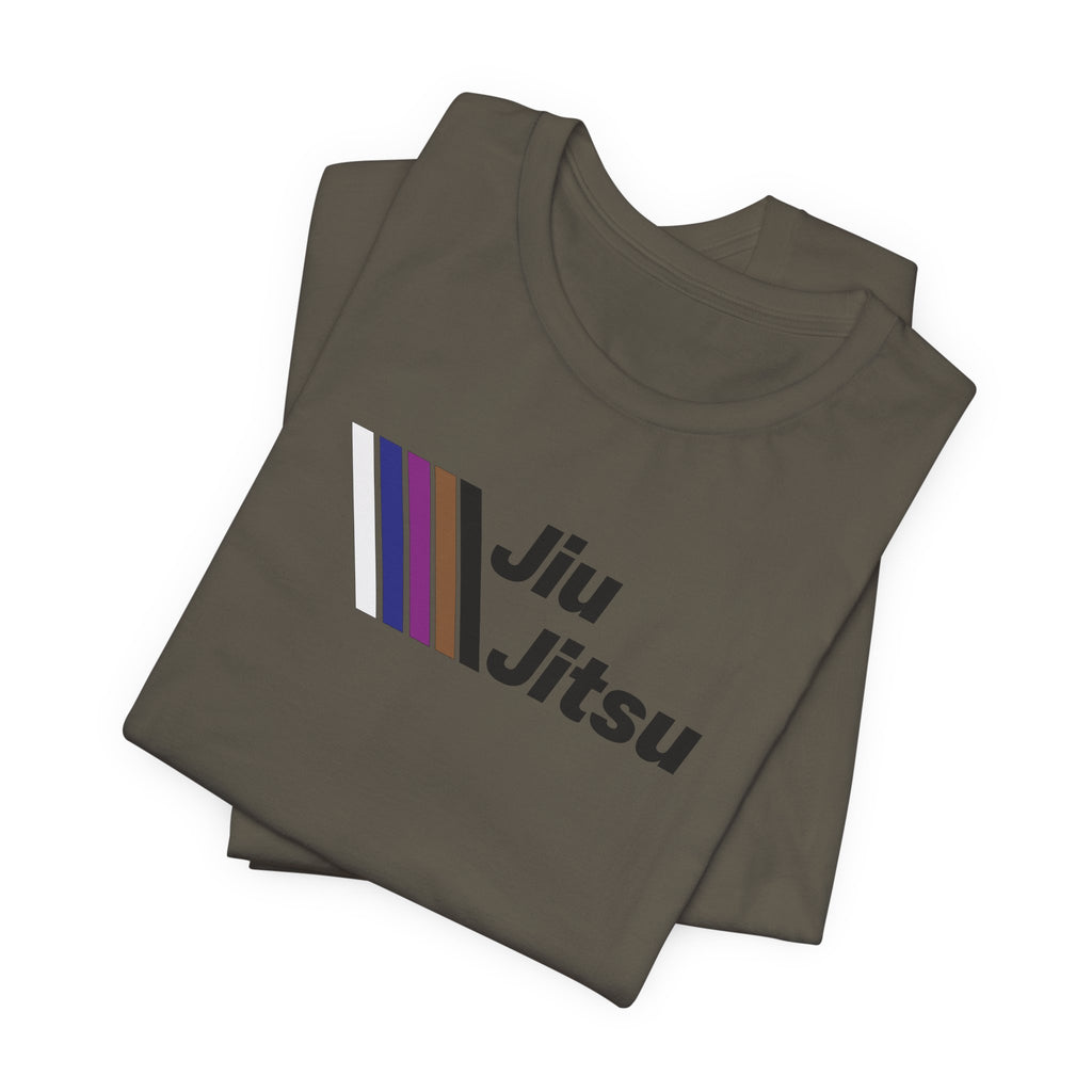 Jiu Jitsu Stripes Tee — Retro Martial Arts T‑Shirt