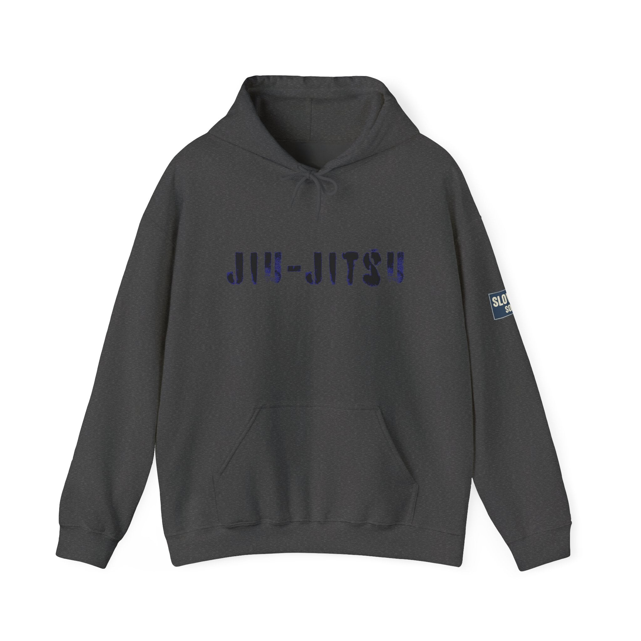 Jiu-Jitsu Blue Belt Hoodie – Minimal Stencil Martial Arts Sweatshirt