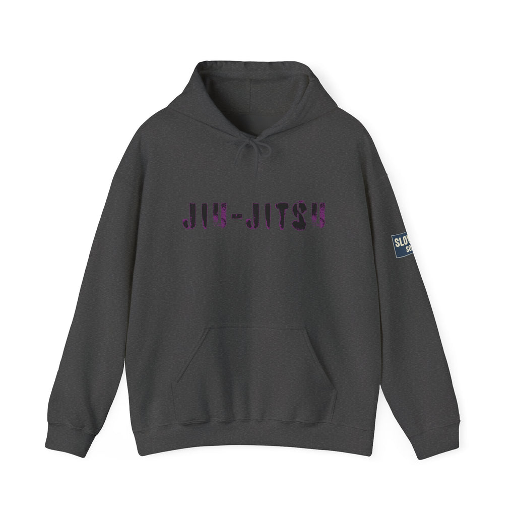 Jiu-Jitsu Purple Belt Hoodie – Minimal Stencil Martial Arts Pullover
