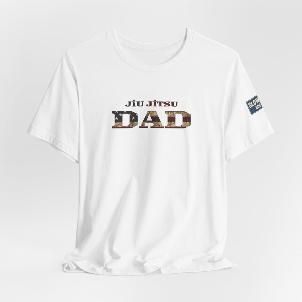 Jiu Jitsu Dad T-Shirt — American Flag Martial Arts Tee for Fathers