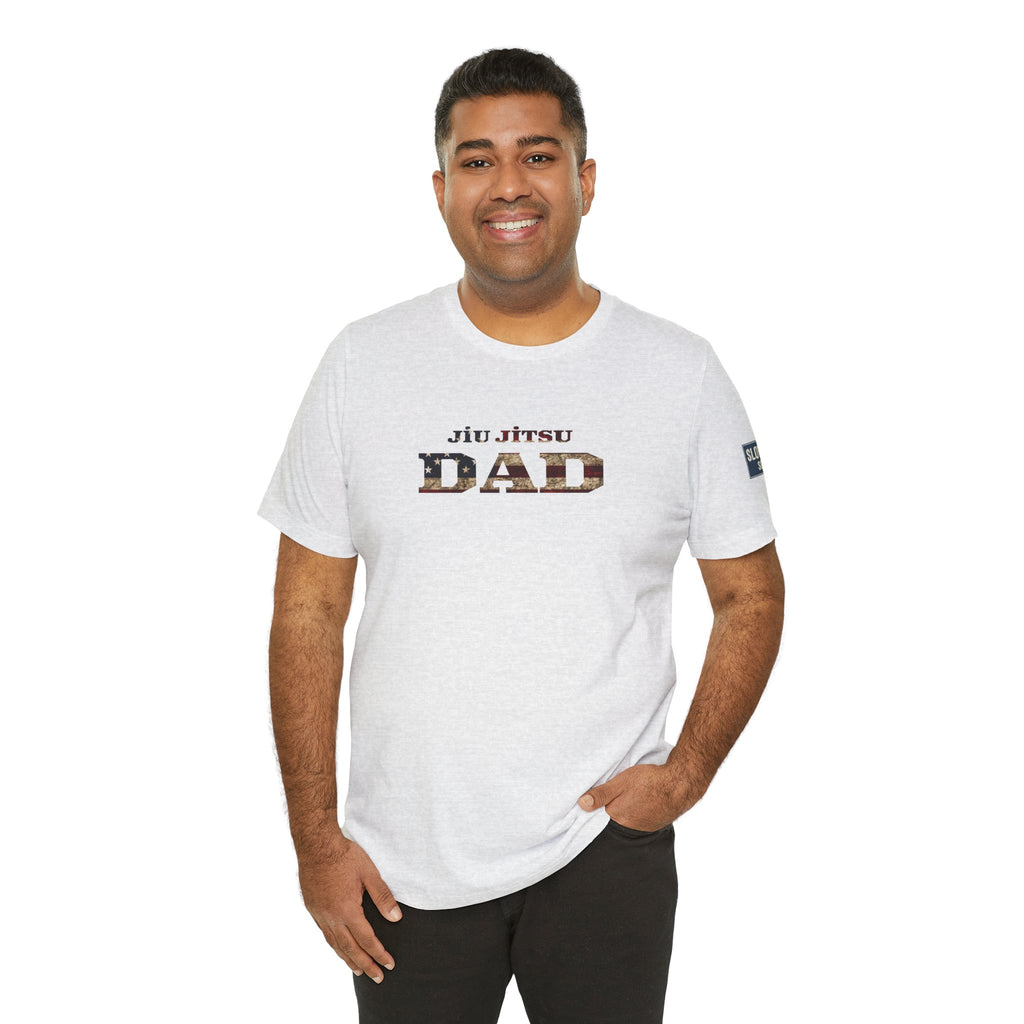 Jiu Jitsu Dad T-Shirt — American Flag Martial Arts Tee for Fathers