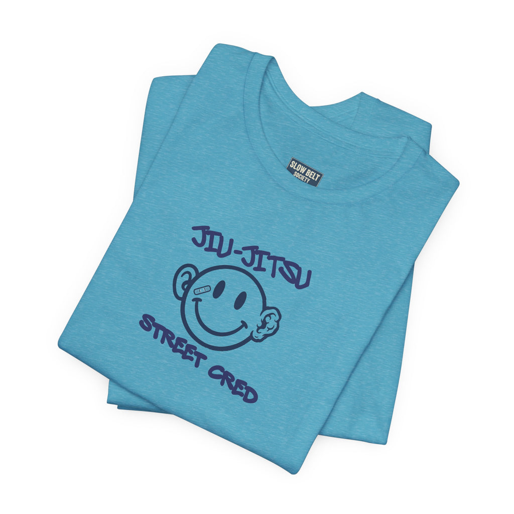 Jiu-Jitsu Street Cred Tee — Smiley Logo Martial Arts T-Shirt