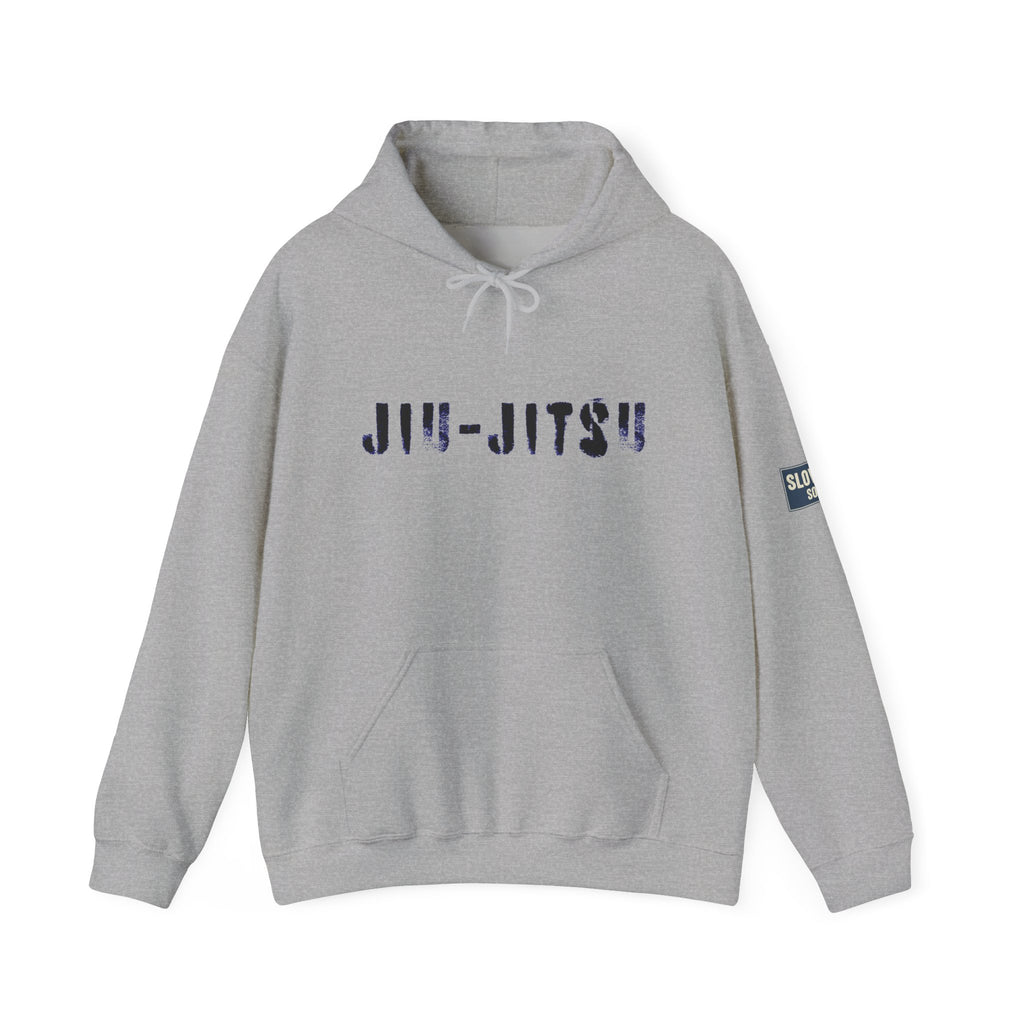 Jiu-Jitsu Blue Belt Hoodie – Minimal Stencil Martial Arts Sweatshirt