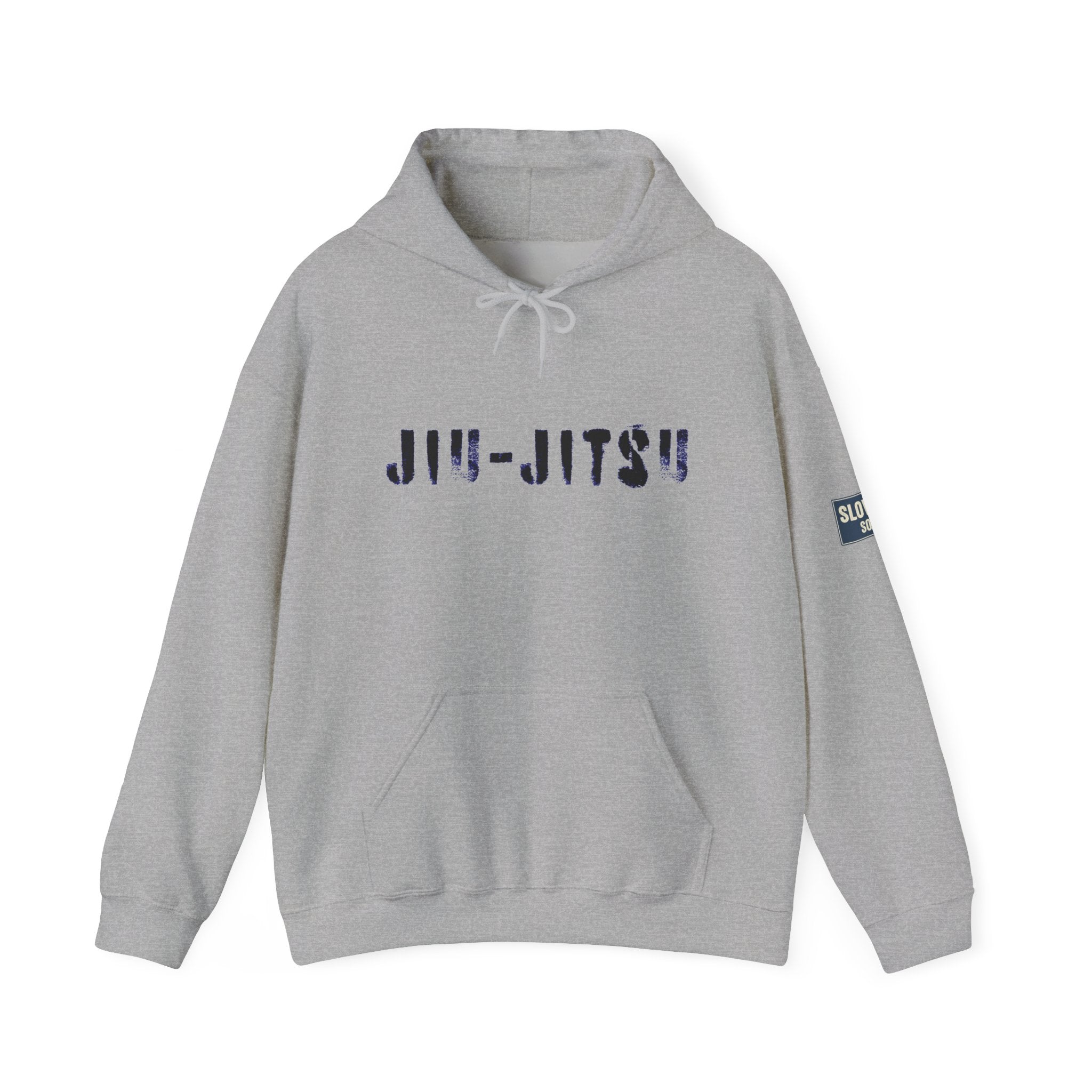 Jiu-Jitsu Blue Belt Hoodie – Minimal Stencil Martial Arts Sweatshirt