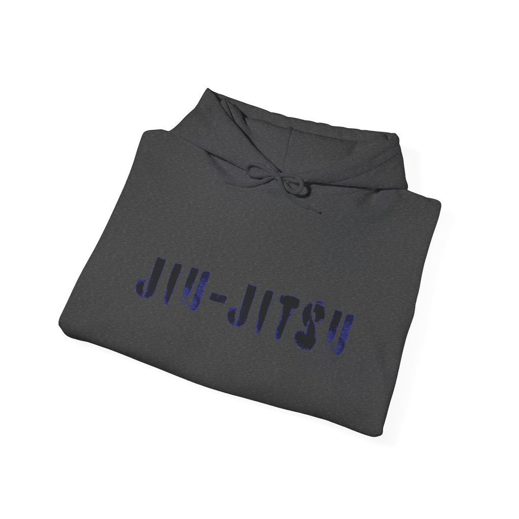 Jiu-Jitsu Blue Belt Hoodie – Minimal Stencil Martial Arts Sweatshirt