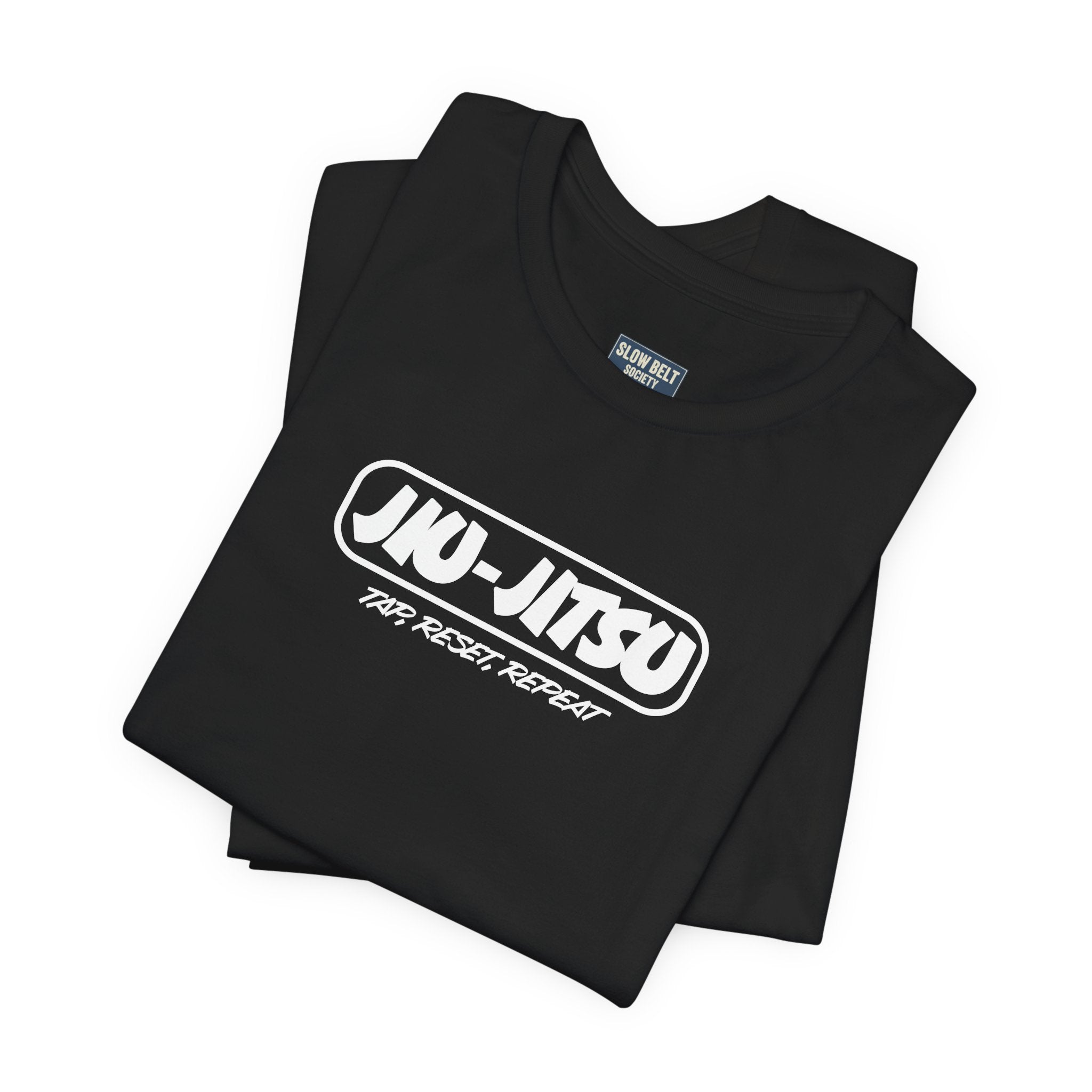 Jiu-Jitsu Logo T-Shirt — "Jiu-Jitsu: Tap, Reset, Repeat" Martial Arts Tee