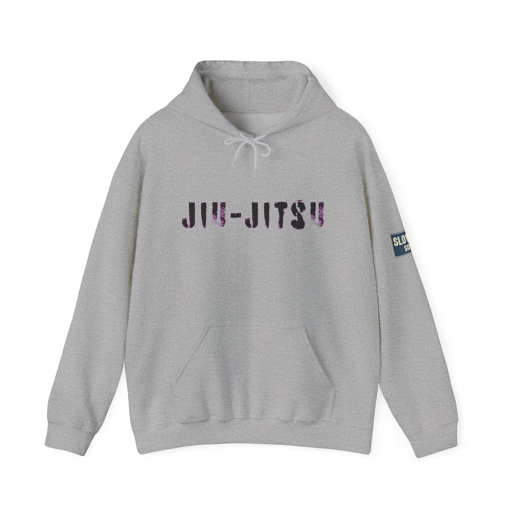 Jiu-Jitsu Purple Belt Hoodie – Minimal Stencil Martial Arts Pullover