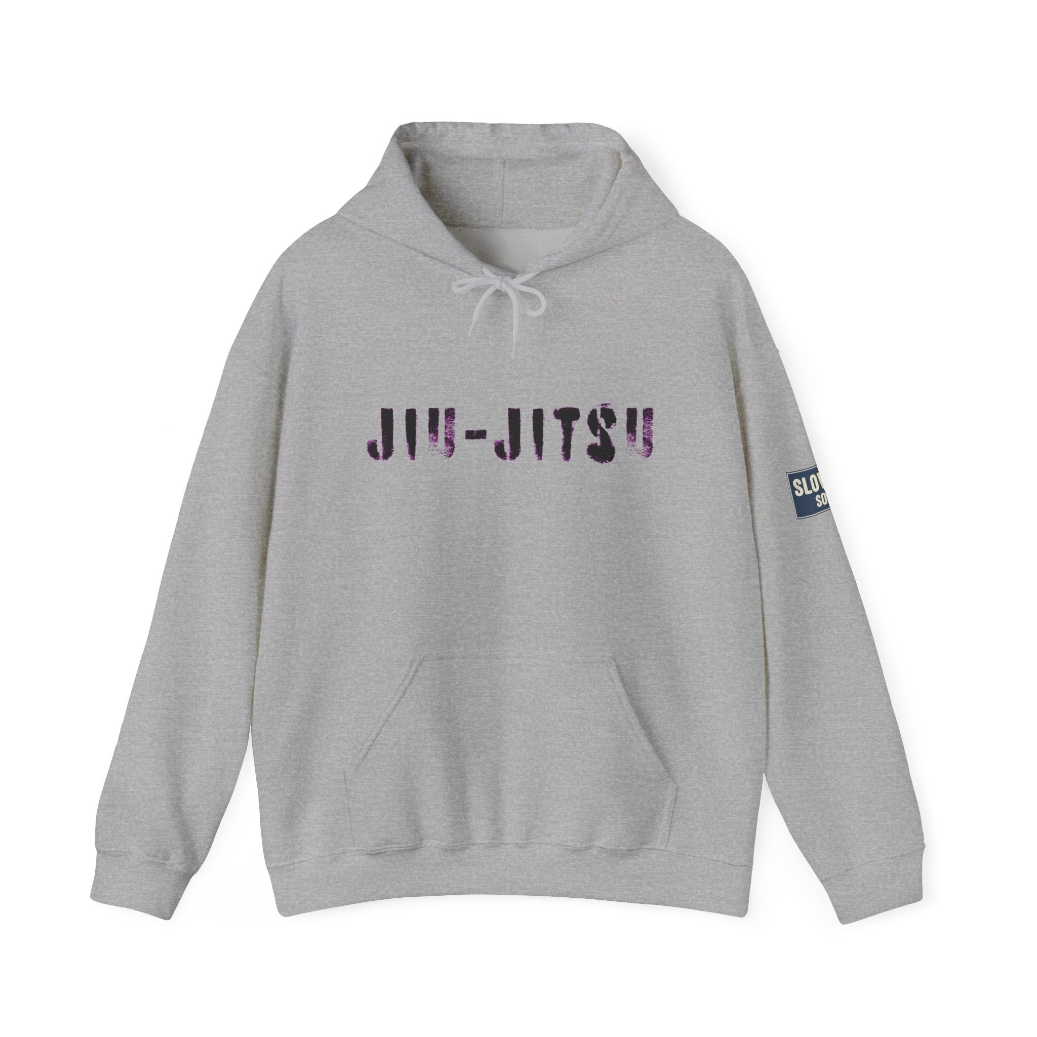 Jiu-Jitsu Purple Belt Hoodie – Minimal Stencil Martial Arts Pullover