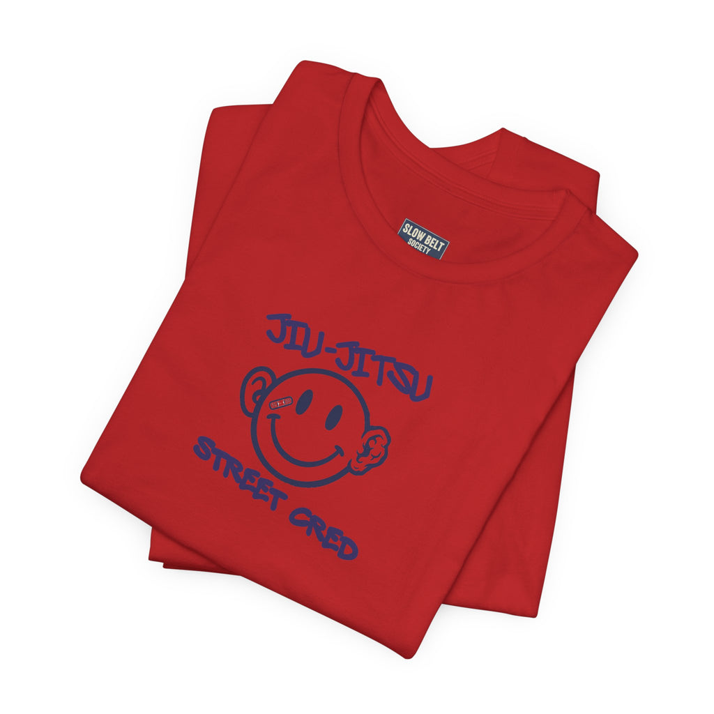 Jiu-Jitsu Street Cred Tee — Smiley Logo Martial Arts T-Shirt