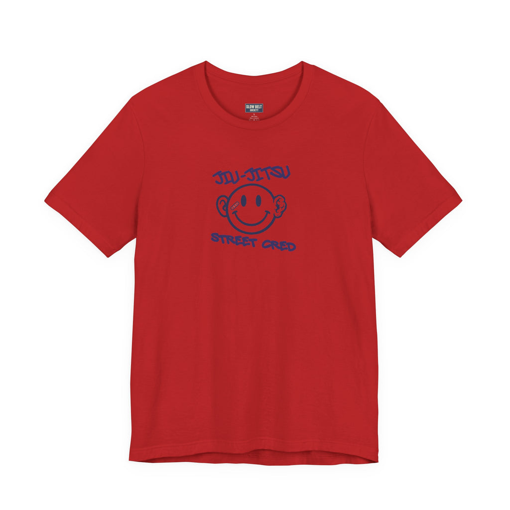 Jiu-Jitsu Street Cred Tee — Smiley Logo Martial Arts T-Shirt
