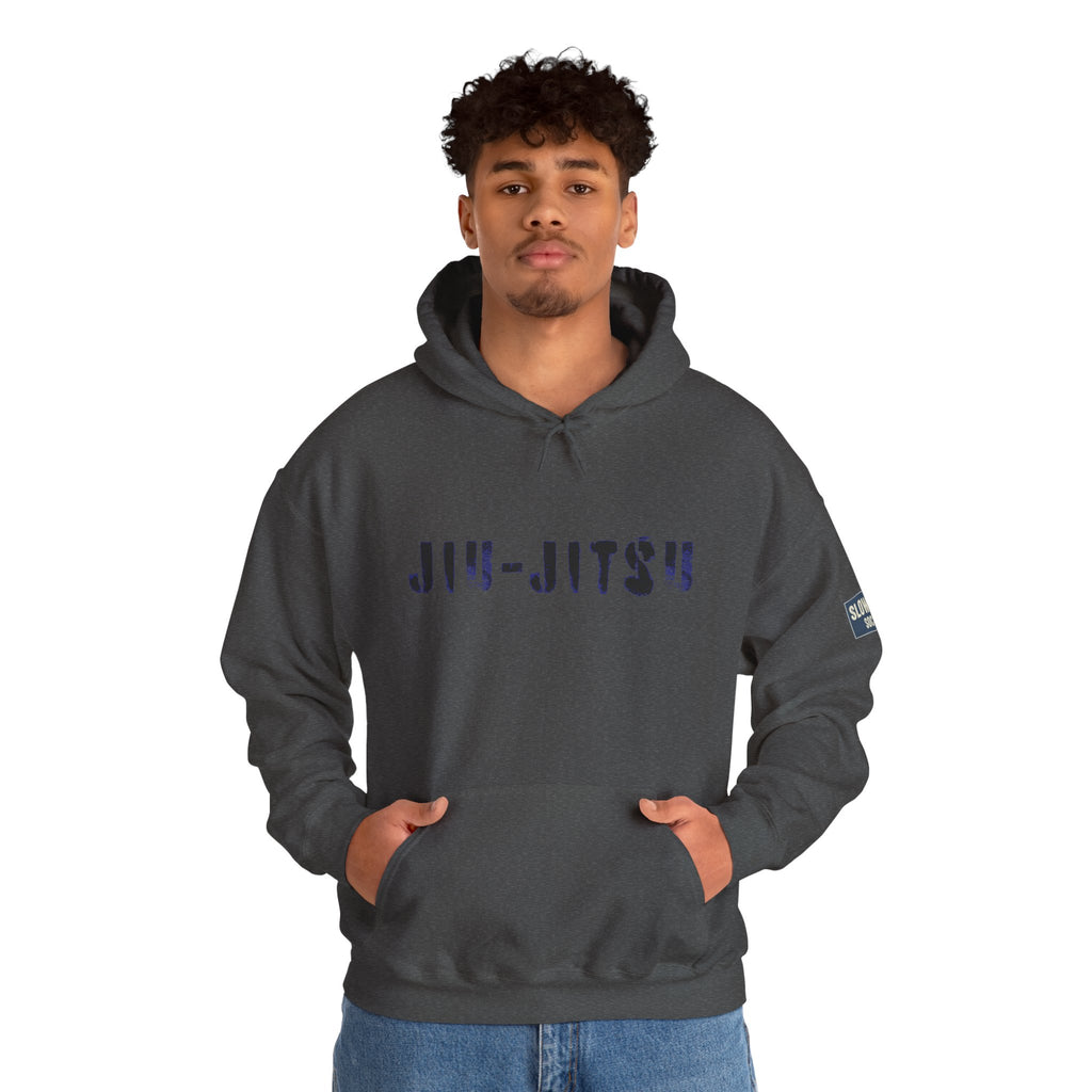 Jiu-Jitsu Blue Belt Hoodie – Minimal Stencil Martial Arts Sweatshirt