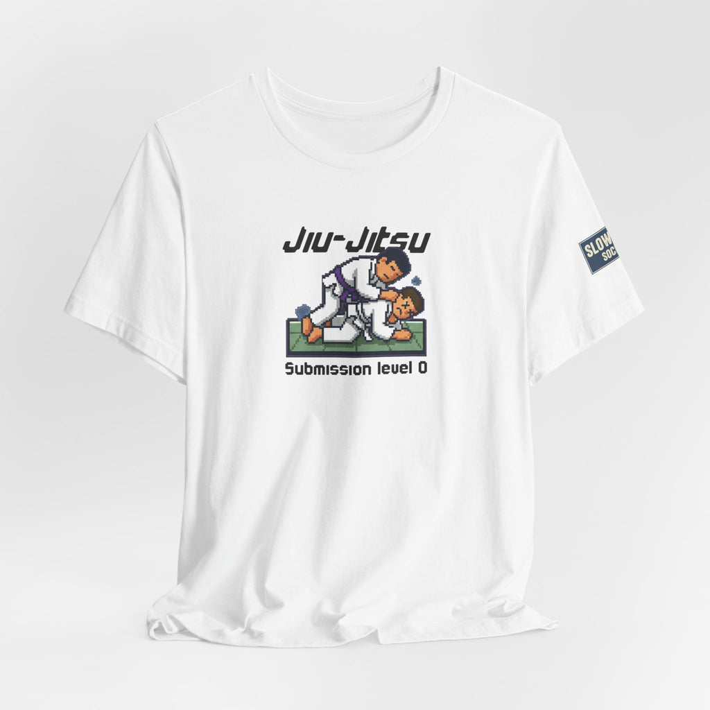 Jiu-Jitsu T-Shirt — "Submission Level 0" 8Bit Gaming Humor Tee