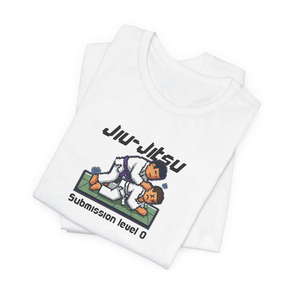 Jiu-Jitsu T-Shirt — "Submission Level 0" 8Bit Gaming Humor Tee