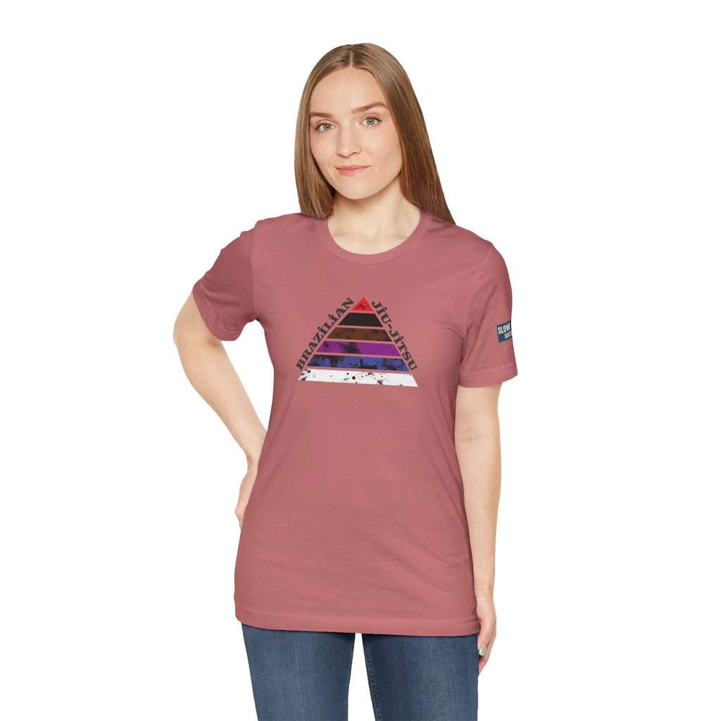 Brazilian Jiu-Jitsu Belt Rank Pyramid Tee — BJJ Training Shirt