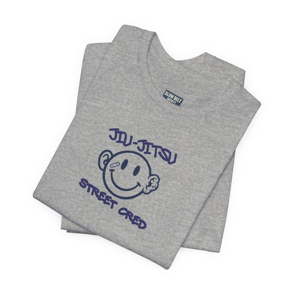 Jiu-Jitsu Street Cred Tee — Smiley Logo Martial Arts T-Shirt