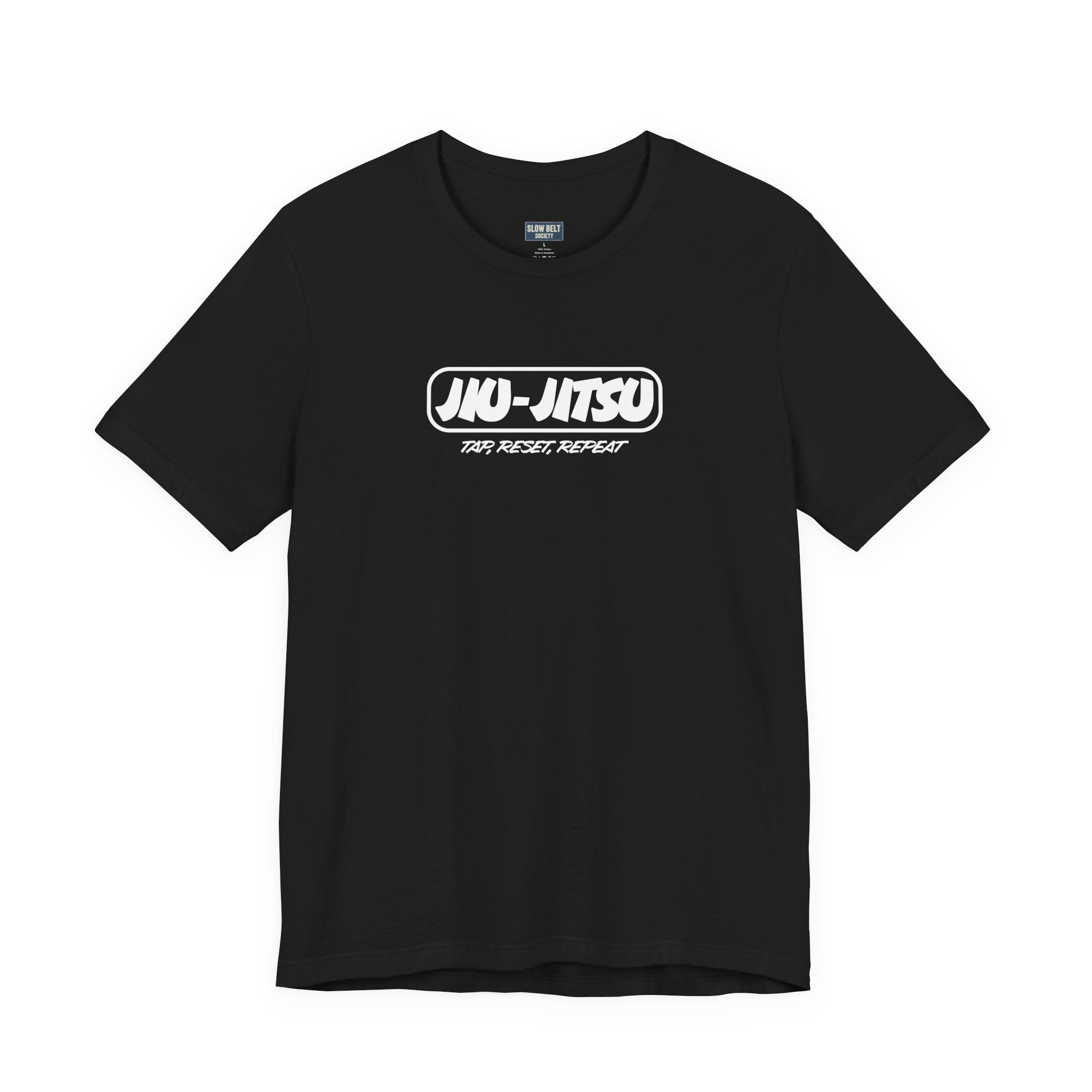 Jiu-Jitsu Logo T-Shirt — "Jiu-Jitsu: Tap, Reset, Repeat" Martial Arts Tee