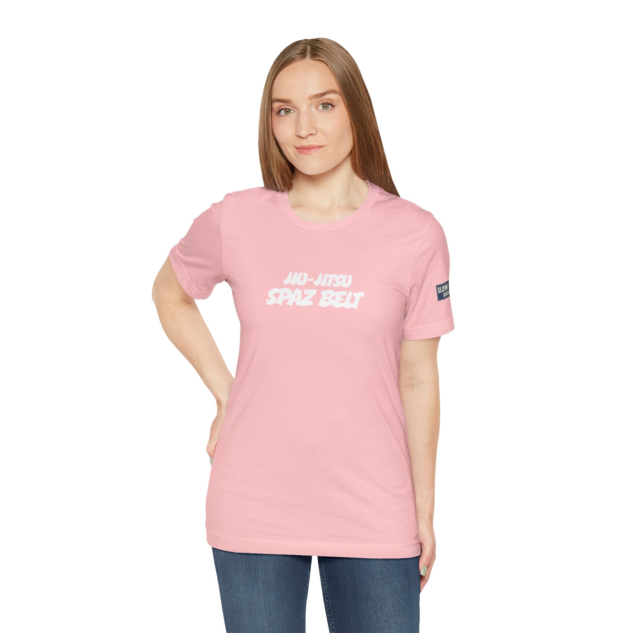 Jiu-Jitsu Spaz Belt Tee -White Belt Humor