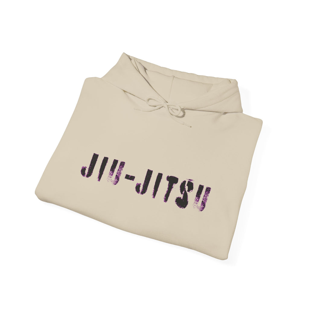 Jiu-Jitsu Purple Belt Hoodie – Minimal Stencil Martial Arts Pullover