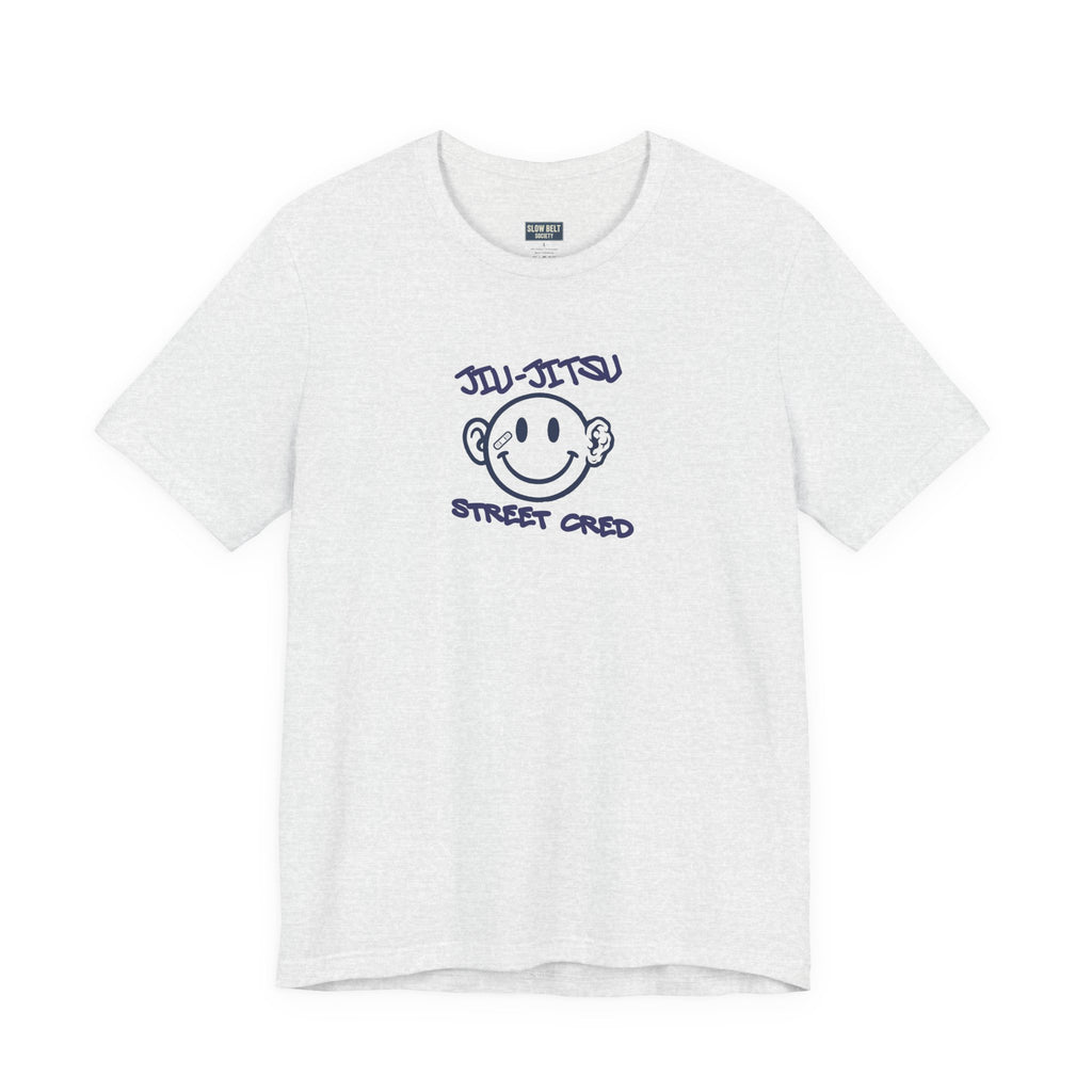 Jiu-Jitsu Street Cred Tee — Smiley Logo Martial Arts T-Shirt