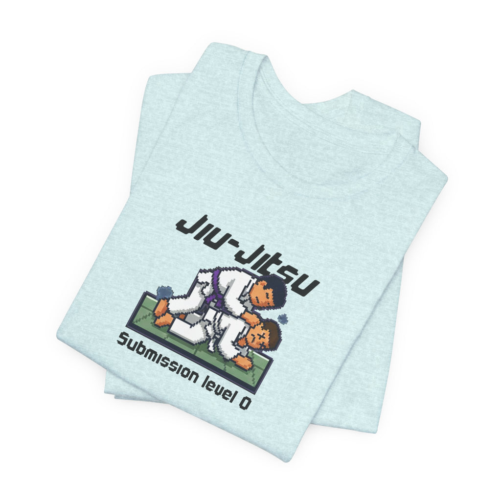 Jiu-Jitsu T-Shirt — "Submission Level 0" 8Bit Gaming Humor Tee