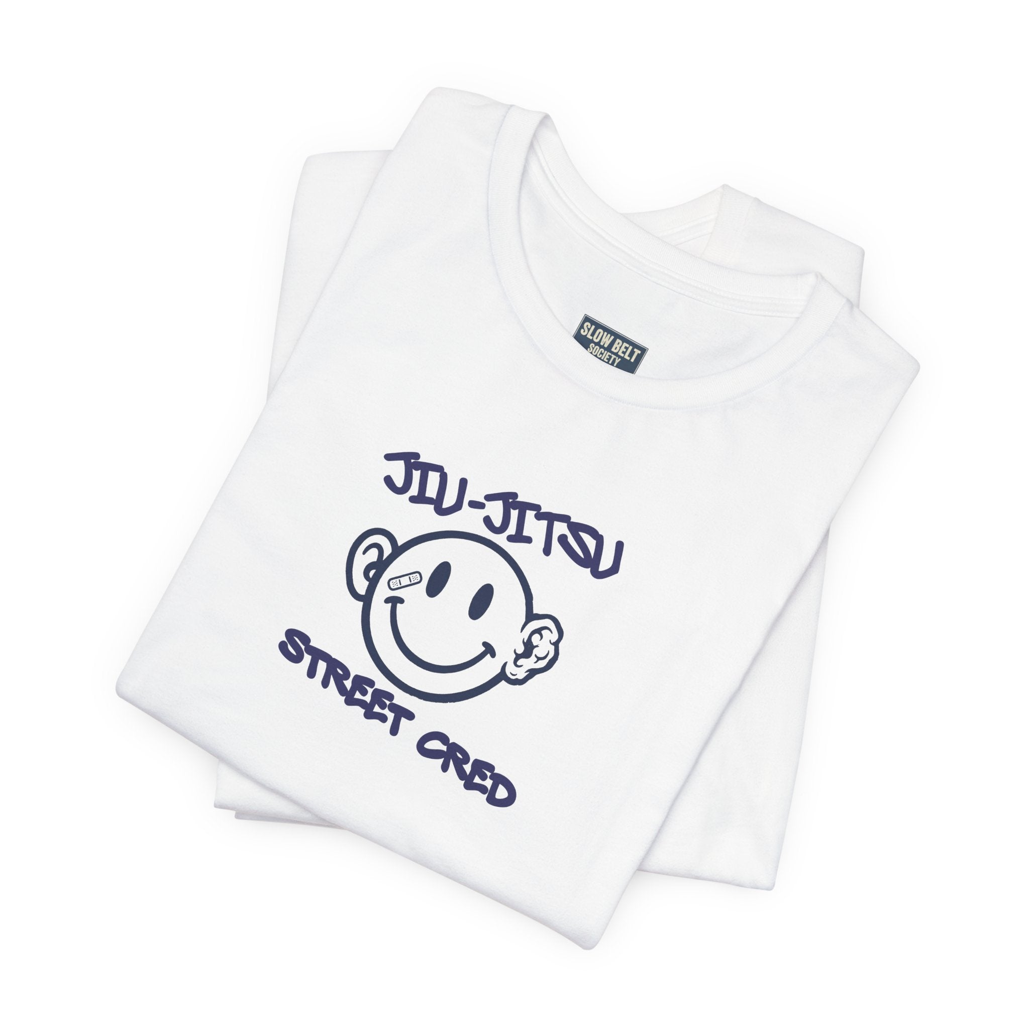 Jiu-Jitsu Street Cred Tee — Smiley Logo Martial Arts T-Shirt