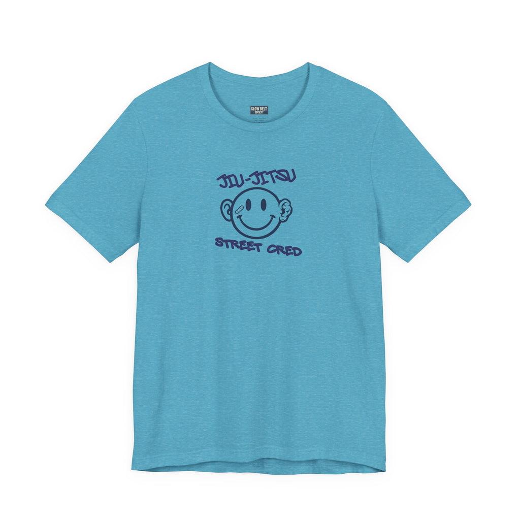 Jiu-Jitsu Street Cred Tee — Smiley Logo Martial Arts T-Shirt