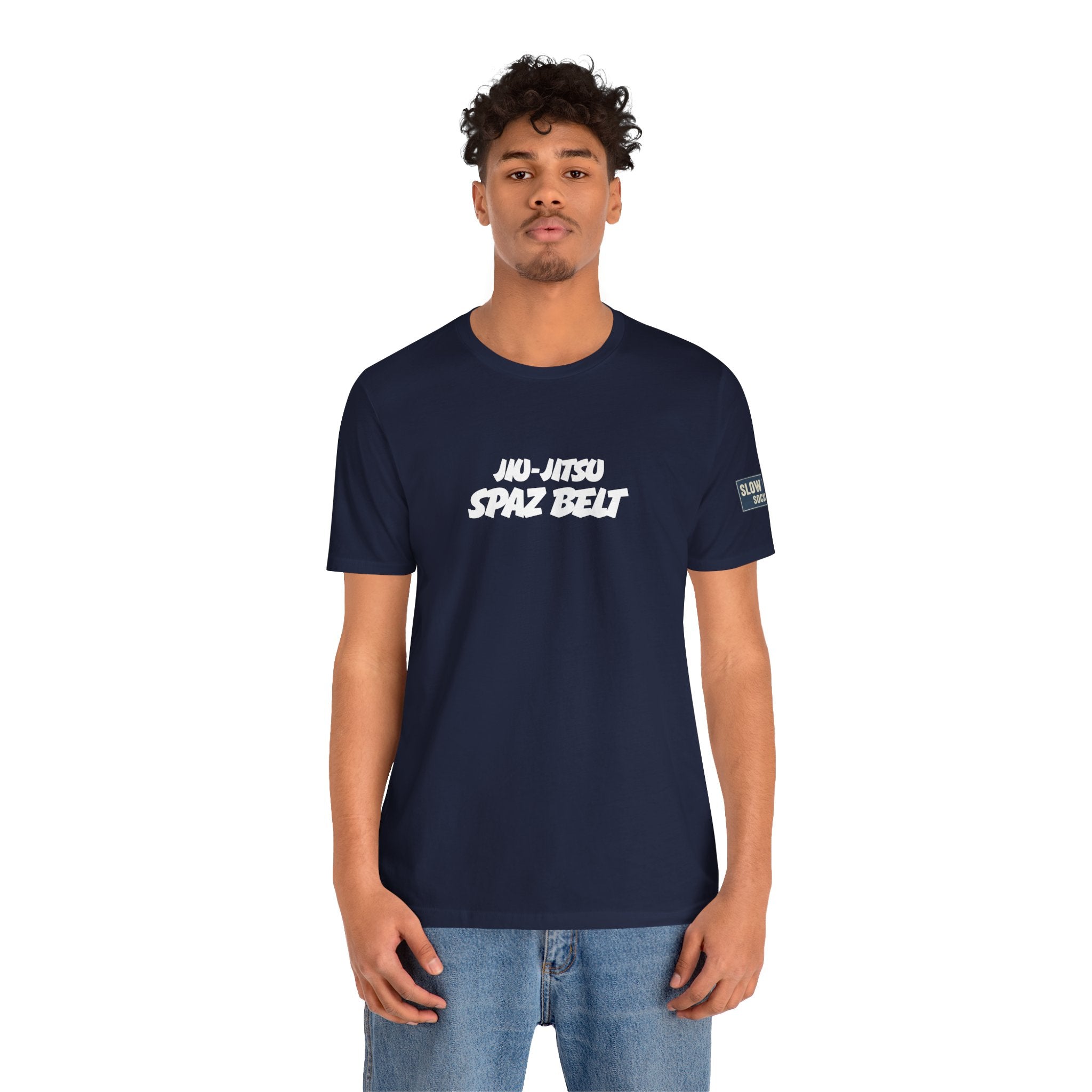 Jiu-Jitsu Spaz Belt Tee -White Belt Humor