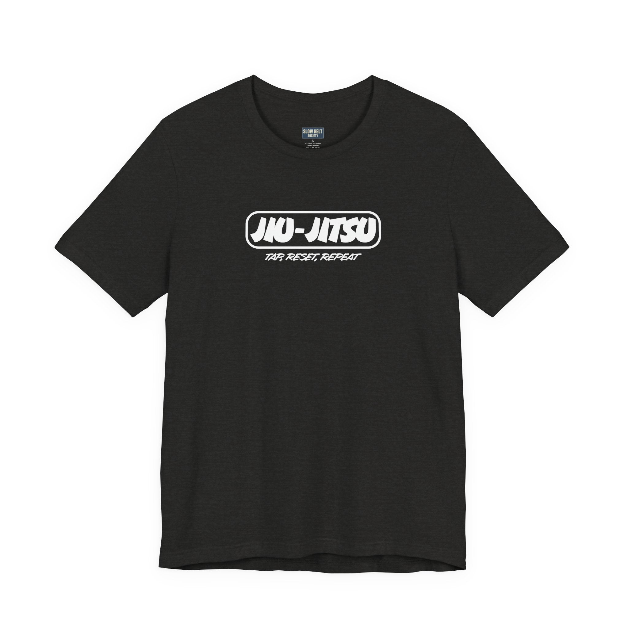 Jiu-Jitsu Logo T-Shirt — "Jiu-Jitsu: Tap, Reset, Repeat" Martial Arts Tee